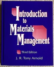 Introduction to Materials Management Third Edition J.R. Tony Arnold HC 1998 - $2.75