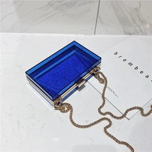 Fashion Sequin Box Women Acrylic Clear Purses and Handbags Party Clutch Bag Even - £54.00 GBP