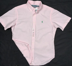 NEW $90 Polo Ralph Lauren Seersucker Shirt! *Classic Fit*  *Short Sleeved* Pink - £37.75 GBP