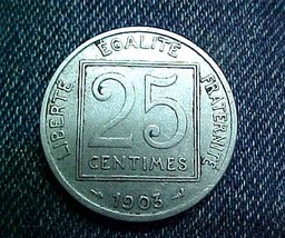 FRANCE 25 CENTIMES 1903    - $4.41