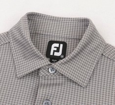 FootJoy FJ Performance Golf Polo Shirt Mens Medium Gray Geometric Stockd... - $27.52