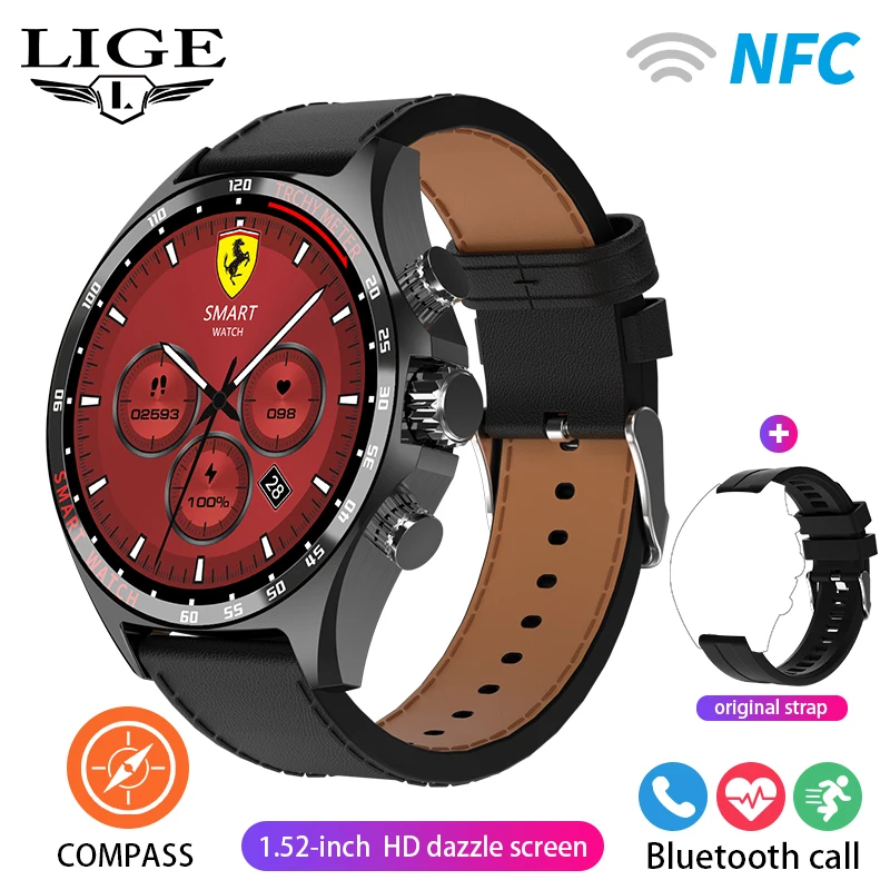 NFC Smart Watch for  Men Digital  Bluetooth Call Smartwatch for Android    Phone - £124.83 GBP