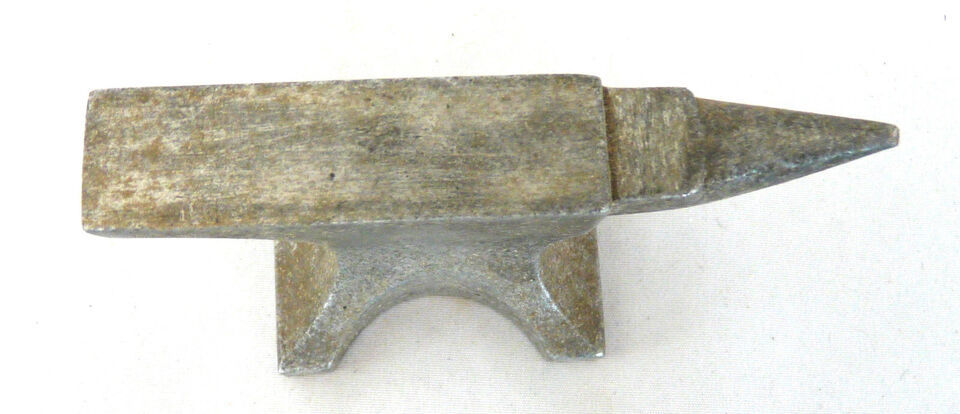 Vintage hand worked aluminum miniature anvil tool C F W F C S jewelry metal work Item image 4