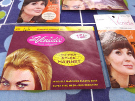 4 Hair Net Mod Retro Ads Vintage Advertising Wall Art 1960s Beauty Shop Prop - £17.12 GBP