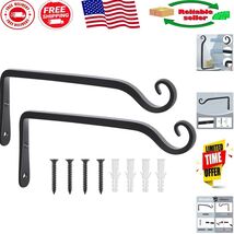 Durable 10-Inch Wrought Iron Plant Hangers - Outdoor Hooks for Garden Decor - $22.56
