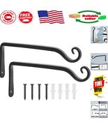 Durable 10-Inch Wrought Iron Plant Hangers - Outdoor Hooks for Garden Decor - $31.87 CAD