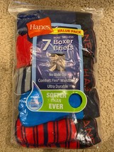 Hanes Boys&#39; 7-Pack Boxer Briefs Size Small (6-8) ComfortSoft  Tag-free - £11.92 GBP