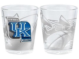 Kentucky Wildcats NCAA Men&#39;s Basketball Football 3d Sports Shot Glass New - £6.34 GBP