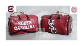 SOUTH CAROLINA GAMECOCKS CUTE FOOTBALL BASKETBALL 2 SPORTS BAG ORNAMENT NEW - £9.38 GBP