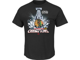 Chicago Blackhawks Majestic NHL Team Triumph Stanley Cup Champs T-Shirt XL NEW - £17.59 GBP