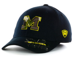 Michigan Wolverines TOW Dogtag Army Marines Camo Logo StretchFit Hat Cap New - $17.70