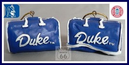 DUKE BLUE DEVILS 2 CUTE FOOTBALL BASKETBALL SPORTS BAG ORNAMENT NEW - $13.67