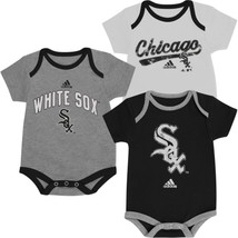 Chicago White Sox Infant 3 Piece Bodysuit Baby Boys Girls 0-3 M Newborn - £30.14 GBP