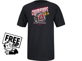 Chicago Blackhawks Nhl Hockey Cup Champ 2013 Ring Mens Shirt Black Free Ship New - £17.72 GBP