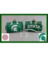 2 MICHIGAN STATE SPARTANS FOOTBALL BASKETBALL ORNAMENTS SPARTY&#39;S BAG - £11.68 GBP