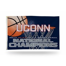 UCONN  Huskies Men&#39;s 2014 Basketball Champions  5-Foot Banner Flag Man C... - $20.49