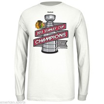 2013 Stanley Cup Silver Shine Hockey T Shirt Chicago Blackhawks Long Sleeve Mens - $35.63
