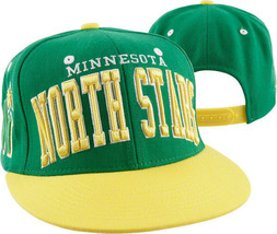 Minnesota North Stars Old School Mens Green Super Star Snapback Hat Cap NEW - £16.29 GBP