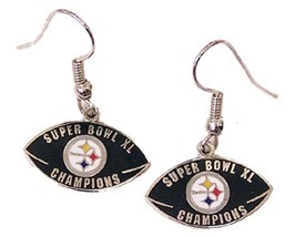 NFL Super Bowl XL (40) Pittsburgh Steelers Champion Earrings 2006 WOMENS... - $9.89