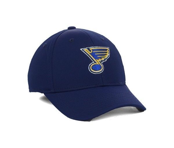 St Louis Blues NHL Reebok Flexfit Cap or Hat, Blue, Size s/m Face Off Headwear - $15.26