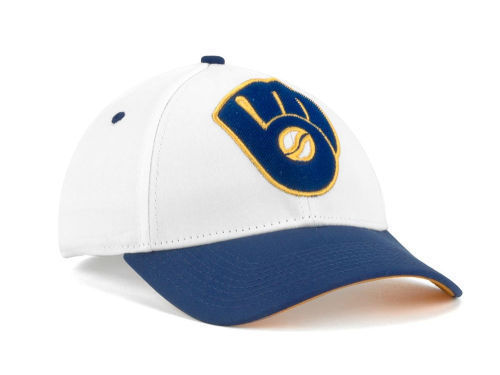 MILWAUKEE BREWERS Authentic Clubhouse 39THIRTY Stretch Fit Cap Hat M/L Mens - £14.13 GBP