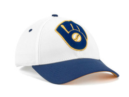 MILWAUKEE BREWERS Authentic Clubhouse 39THIRTY Stretch Fit Cap Hat M/L Mens - £13.91 GBP