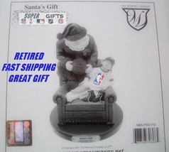 Miami Heat Old Classic Nba Basketball Santa &amp; Boy Christmas Figure New - £25.96 GBP