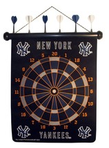 New York Yankees Baseball Man Cave.Office.Bar.Magnetic 19&quot; Dart Board Set Fun - £18.54 GBP