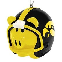 Iowa Hawkeyes Ncaa  Helmet Pig Football Sports Ornament Ncaa Lic.New - $12.09