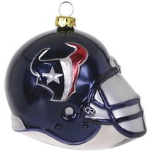 HOUSTON TEXANS Football Blown Glass Christmas Ornament - $10.00
