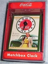 Coca-Cola Ad Matchbox Advertising Car sign Desk Clock Classic Licensed Product - £11.30 GBP