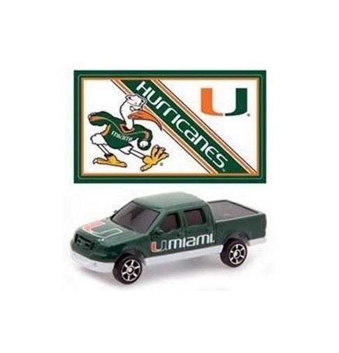 Miami Hurricanes Football Basketball Ford F-150 Toy NCAA Diecast Truck + Sticker - £7.88 GBP