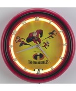 INCREDIBLES NEON WALL CLOCK BOB DASH VIOLET DISNEY TOY GAMEROOM NEW COLL... - £23.88 GBP