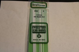 HO Scale Evergreen, 10 Pieces 4 x 4 x 13.75&quot; Long Strip Styrene #8404 - £11.96 GBP