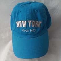 New York Hat Cap Blue White Adjustable Dad Embroidered Slouch Men&#39;s Six ... - $14.84