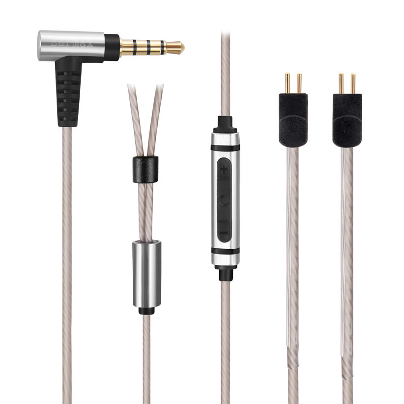 0.78mm Silver Plated Audio Cable With mic For Canal Works/Unique Melody/1964ears  			