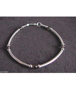 Smoky Quartz &amp; Sterling Silver Tube Style Bracelet 925 SS 6.5&quot;, 7&quot;, 7.5&quot;... - $21.30+