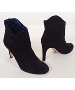 Sigerson Morrison Unity Womens Black Suede Leather Ankle Bootie Heels Bo... - £58.57 GBP