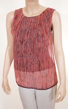 Ella Moss Womens Red Black Silk Lined Sleeveless Top Blouse S - $23.09