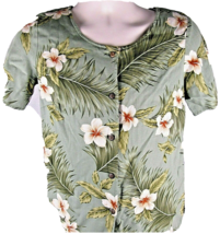 Vintage Hilo Hattie Hawaiian Shirt Rayon Button Front Ladies Size Extra Small XS - £13.14 GBP