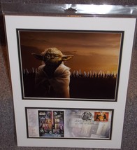 2007 Official Post Office Star Wars Matted Yoda Photo With Lightsaber Du... - £27.90 GBP