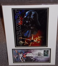 2007 Official Post Office Star Wars Matted Darth Vader Photo With Yoda Stamp - £27.96 GBP