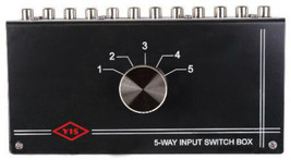 New 5 Rca Input Source Audio Selector.Stereo Switch Inputs.Change Amplifier.Cd. - £57.36 GBP