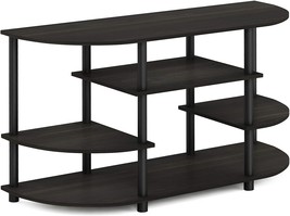 Furinno JAYA Simple Design Corner TV Stand, Espresso/Black - £46.35 GBP