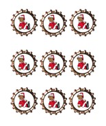 Santa Bear Bottlecap-Download-ClipArt-ArtClip-Bottle Cap-Digital - $37.17 MXN
