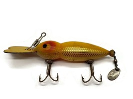 Whopper Stopper Hellbender Fishing Lure Gold Yellow Red Around Eye - £11.82 GBP