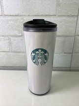 Starbucks White Mermaid Siren Insulated Travel Coffee Mug Cup Tumbler 16... - $14.95
