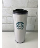 Starbucks White Mermaid Siren Insulated Travel Coffee Mug Cup Tumbler 16... - £11.81 GBP