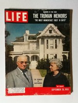 Life Magazine September 26 1955 Harry &amp; Bess Truman Memoirs - Paris Police Art M - £5.20 GBP