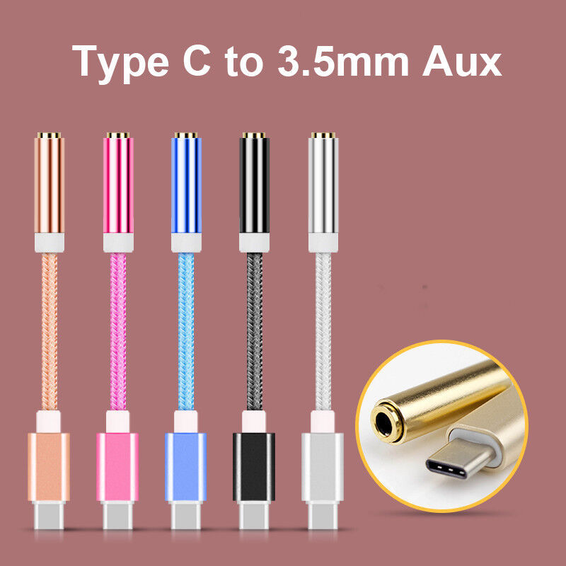 USB-C Type C Adapter Port to 3.5MM Aux Audio Jack Earphone Headphone Cab... - $4.99